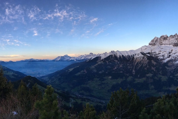 Fondue et apéro sauvage au coucher du soleil