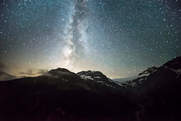 Bernina Glaciers al chiaro di luna