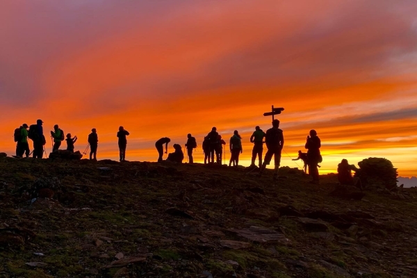 Auf den Haldensteiner-Calanda zum Sonnenaufgang